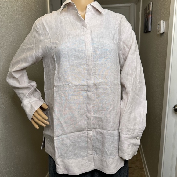 Jarbo Dresses & Skirts - Jarbo Button Down Shirt White Cotton Blend Long Sleeve size 2. US medium